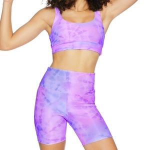 Beach Riot Tie Dye Lavender Pastel Bike Shorts Small